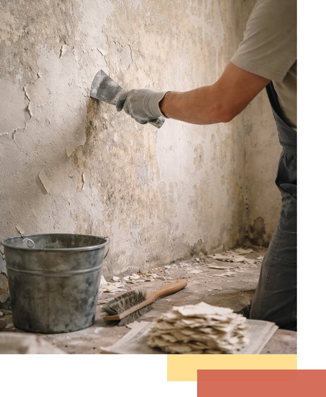 Удаление старой краски со стен в Ейске качественно и быстро