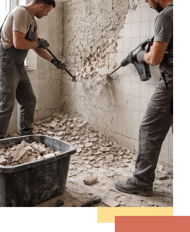 Демонтаж плитки со стен в Ейске быстро и аккуратно