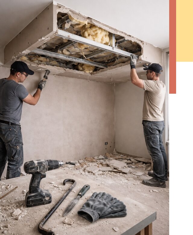 Демонтаж короба из гипсокартона в Ейске от 1567 руб. — быстро и недорого | ОТДЕЛОЧНИК-Еск