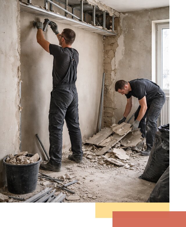 Демонтаж короба из гипсокартона в Ейске быстро и аккуратно