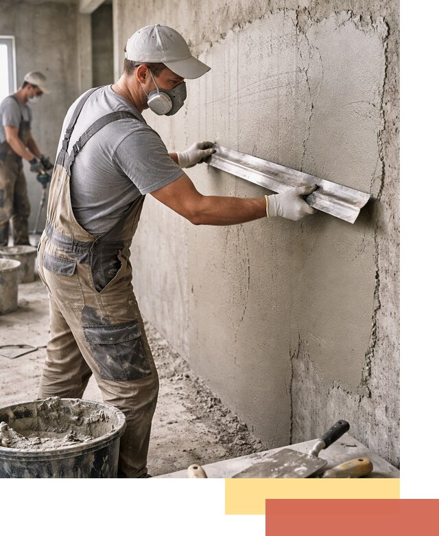 Штукатурка бетонных стен в Ейске качественно и долговечно