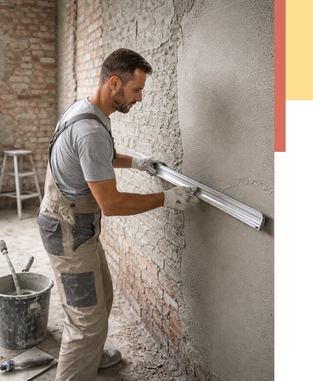 Штукатурка кирпичных стен в Ейске от 4638 руб/м2 — быстро и недорого | ОТДЕЛОЧНИК-Еск