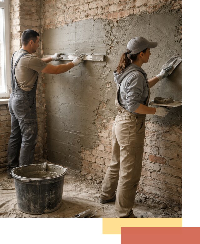 Штукатурка кирпичных стен в Ейске — качественно и надежно