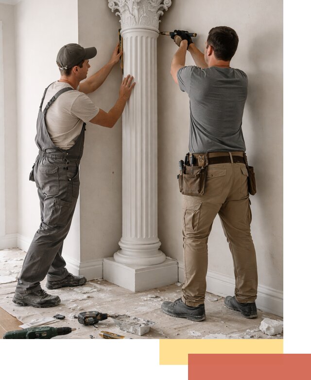 Установка декоративных колонн в Ейске под ключ