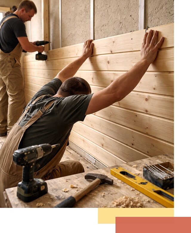 Монтаж деревянной вагонки на стены в Ейске быстро и качественно