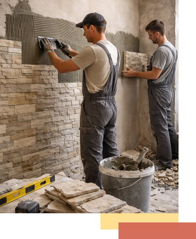 Монтаж искусственного камня в Ейске — облицовка стен и фасадов