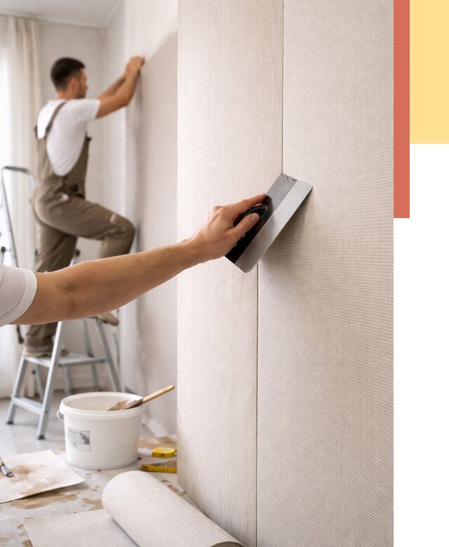 Поклейка текстильных обоев в Ейске от 4638 руб. под ключ | ОТДЕЛОЧНИК-Еск