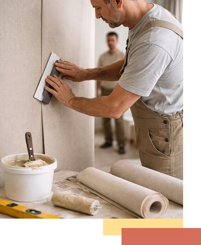 Поклейка текстильных обоев в Ейске профессионально и аккуратно