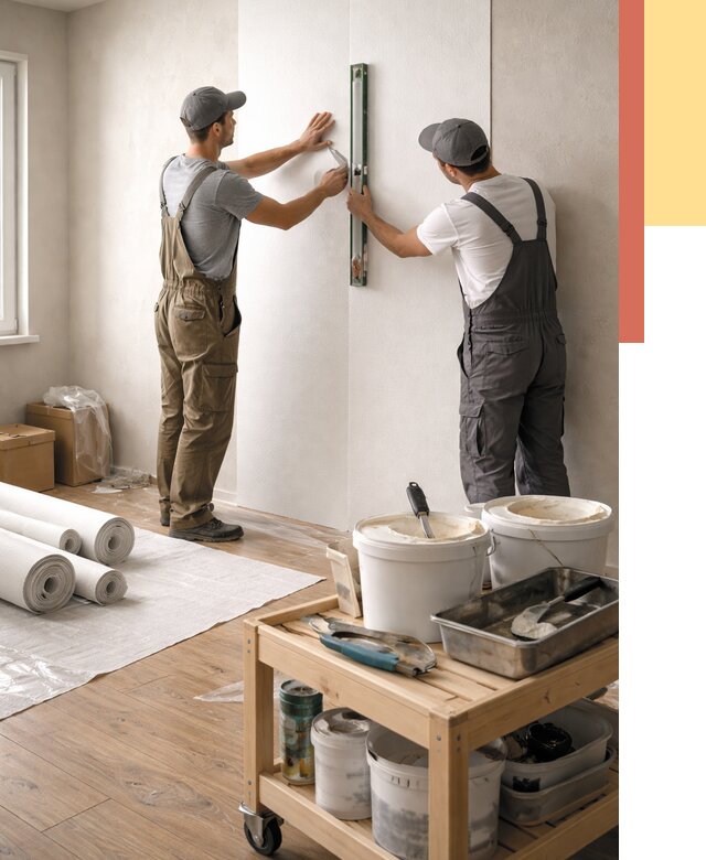 Поклейка стеклообоев в Ейске от 6699 руб. за м2 — быстро и недорого | ОТДЕЛОЧНИК-Еск