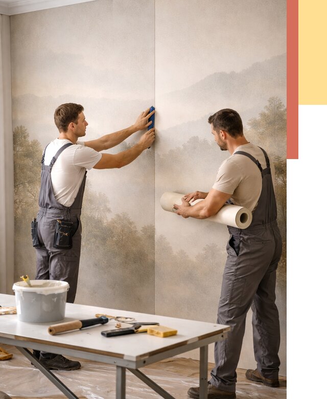 Поклейка фотообоев в Ейске от 8760 руб/м² — быстро и недорого | ОТДЕЛОЧНИК-Еск