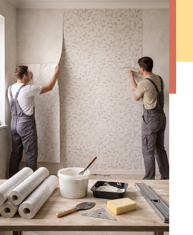 Поклейка обоев с подбором рисунка в Ейске от 3607 руб. | ОТДЕЛОЧНИК-Еск - быстро и недорого