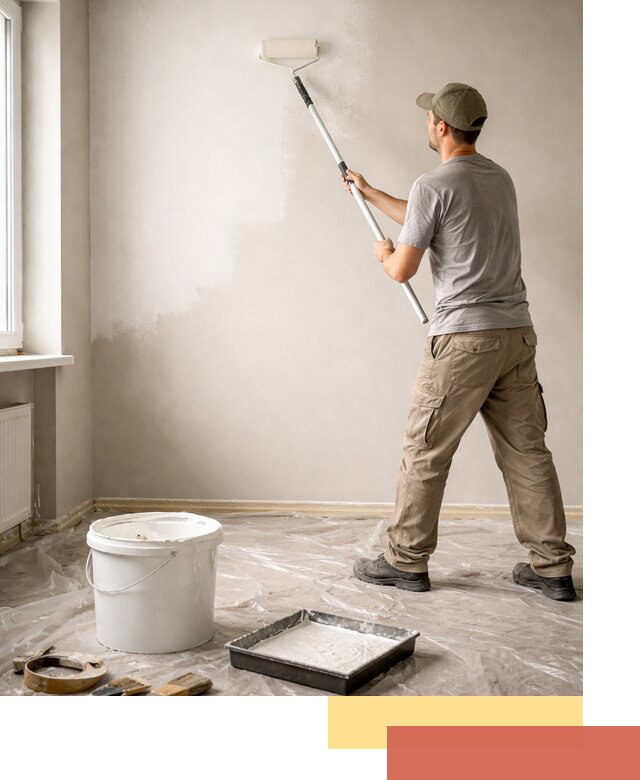 Покраска стен латексной краской в Ейске качественно и быстро