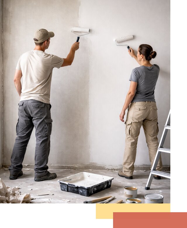 Окраска стен по стеклохолсту в Ейске качественно и долговечно