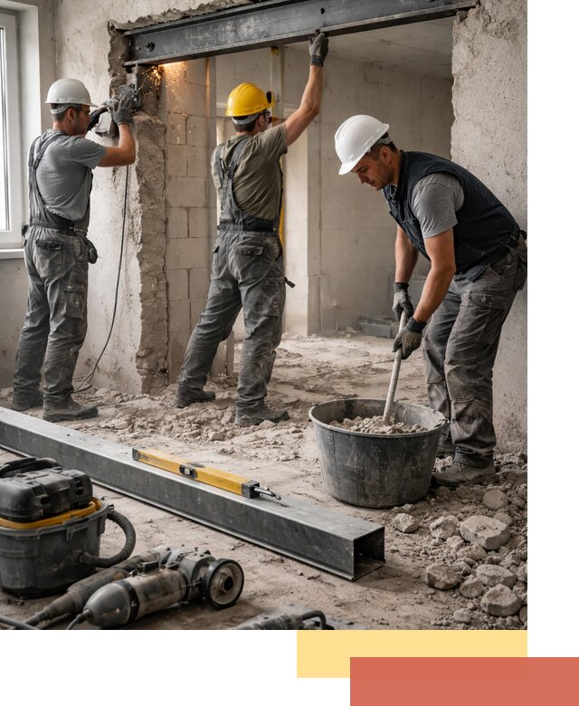 Создание проемов в стенах и несущих конструкциях в Ейске