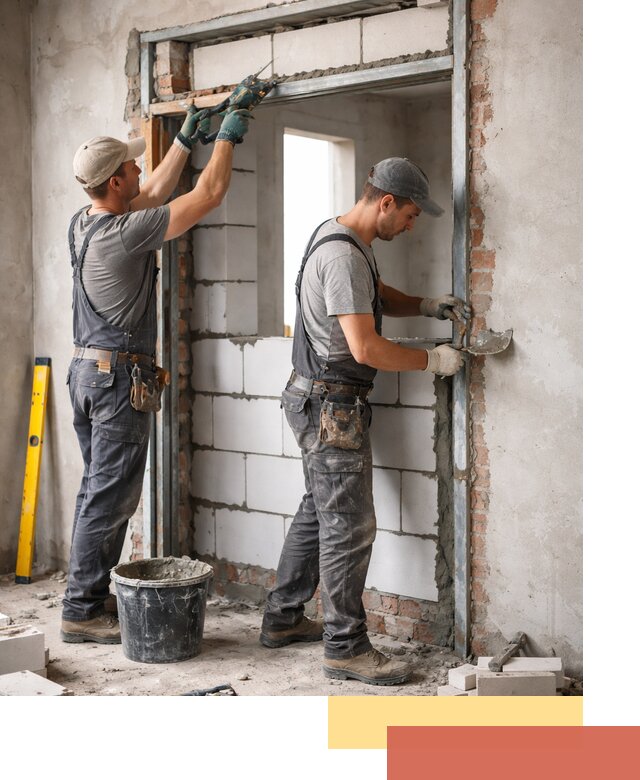 Закладка дверного проема под ключ в Ейске: демонтаж, монтаж, отделка