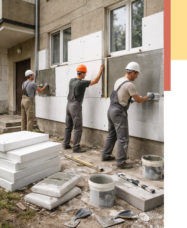 Утепление стен пенопластом в Ейске от 1804 руб. — недорого и под ключ | ОТДЕЛОЧНИК-Еск