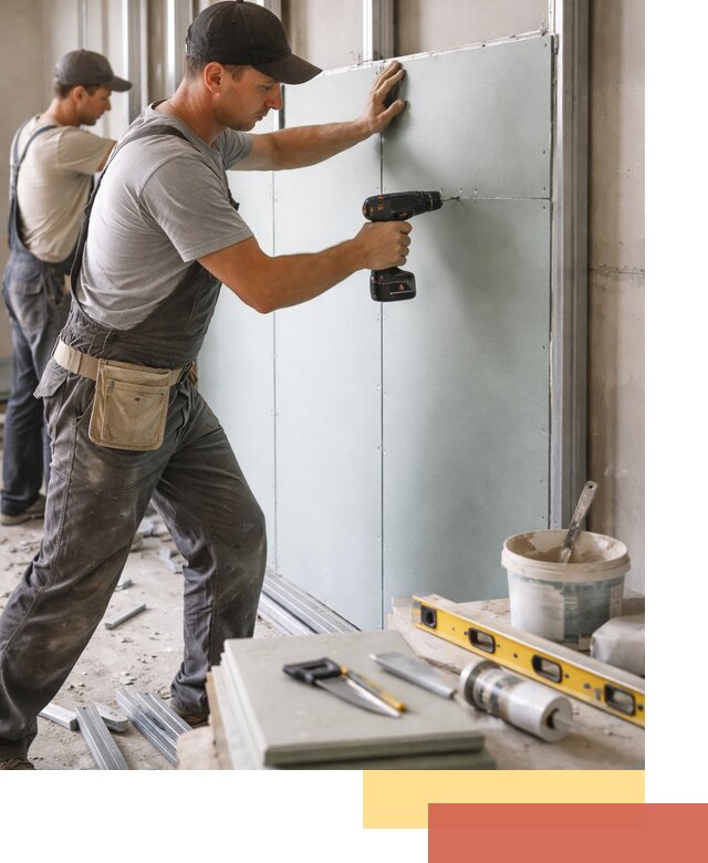 Кладка влагостойких перегородок ПГП в Ейске