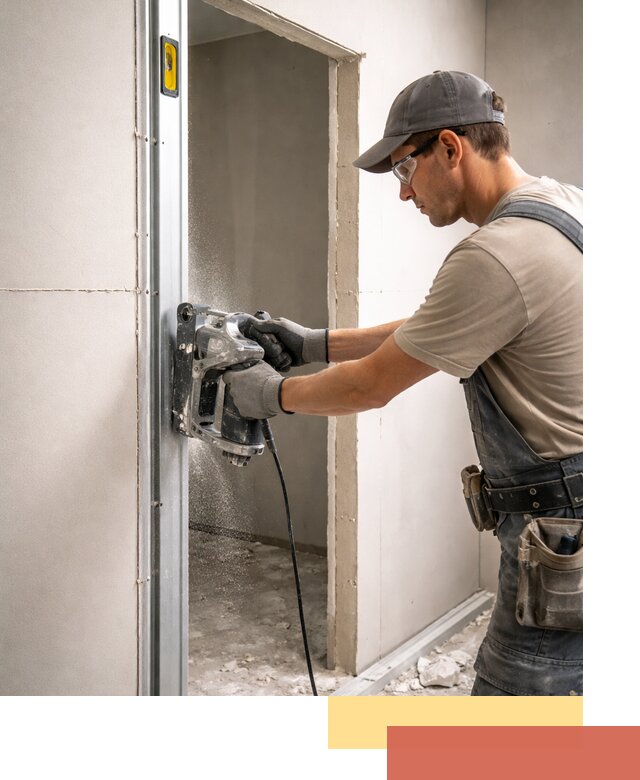 Устройство дверного проема в перегородке в Ейске