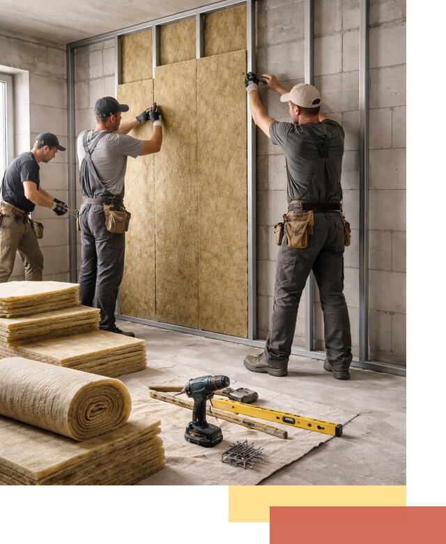 Шумоизоляция перегородок из блоков в Ейске — монтаж и защита шумоизоляцией