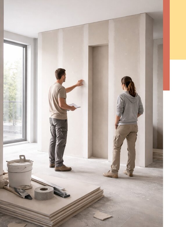 Зонирующая перегородка из гипсокартона в Ейске от 2886 руб. под ключ | ОТДЕЛОЧНИК-Еск