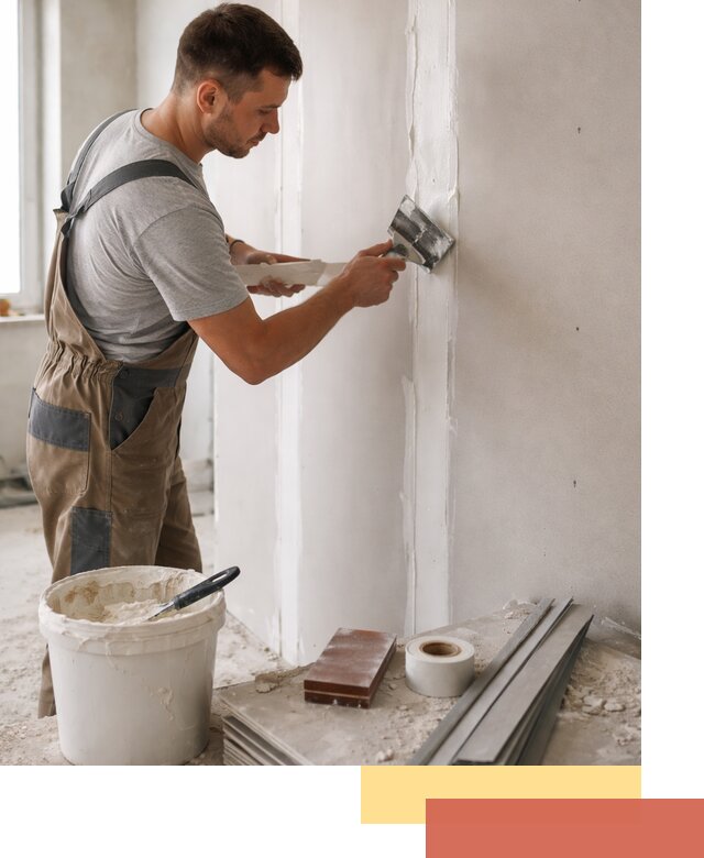 Шпаклевка перегородок из гипсокартона в Ейске качественно и быстро