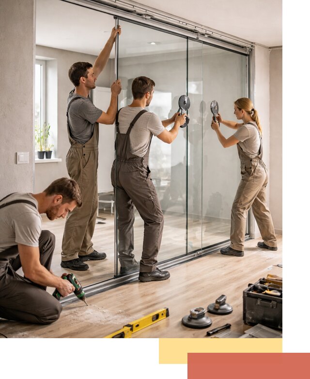 Изготовление стеклянных перегородок на заказ в Ейске