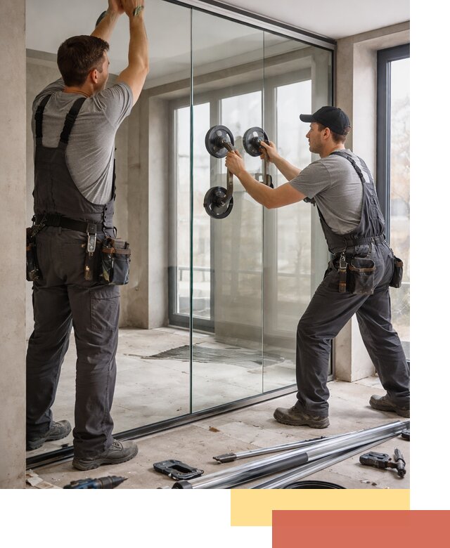 Цельностеклянные перегородки под ключ в Ейске