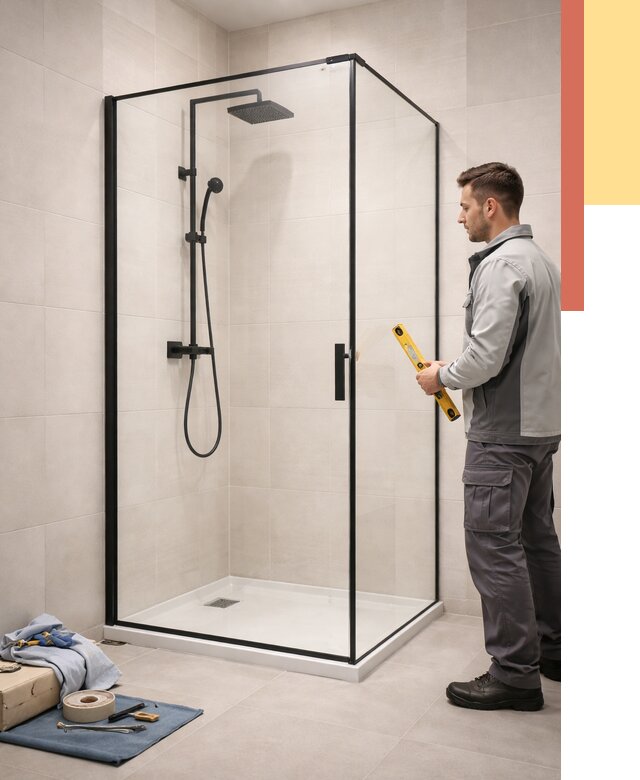 Стеклянные перегородки для душа в Ейске от 12883 руб. | Монтаж под ключ — ОТДЕЛОЧНИК-Еск