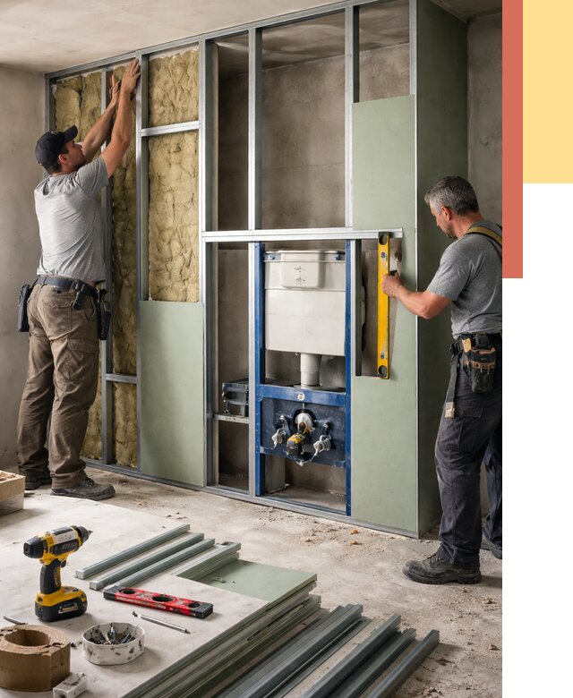 Установка сантехнических перегородок в Ейске от 8760 руб. | ОТДЕЛОЧНИК-Еск