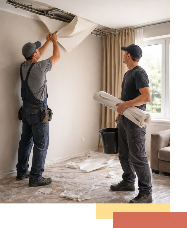 Демонтаж натяжного потолка в Ейске быстро и аккуратно