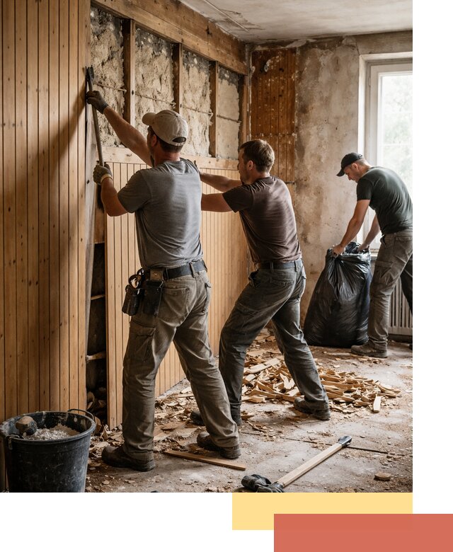 Демонтаж вагонки и вывоз материалов в Ейске