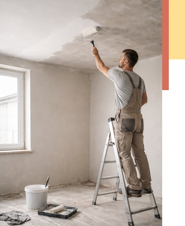 Грунтовка потолка в Ейске от 2577 руб. — быстро и недорого | ОТДЕЛОЧНИК-Еск