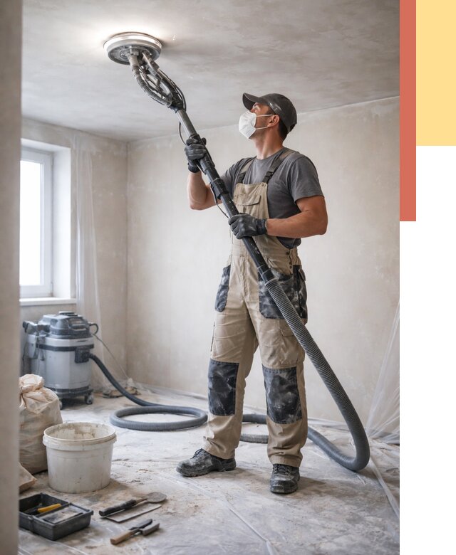 Шлифовка потолка в Ейске от 3607 руб. — услуги шлифования потолка | ОТДЕЛОЧНИК-Еск