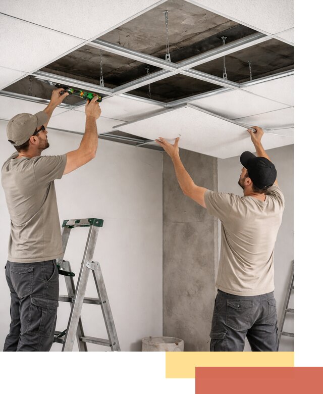 Монтаж потолка Армстронг под ключ в Ейске
