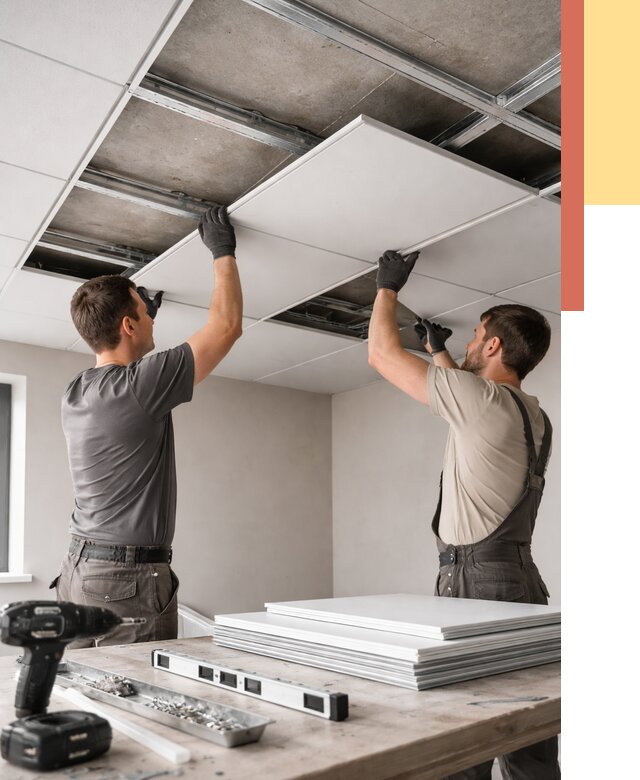 Монтаж кассетного потолка в Ейске от 4638 руб/м2 — установка и сборка | ОТДЕЛОЧНИК-Еск