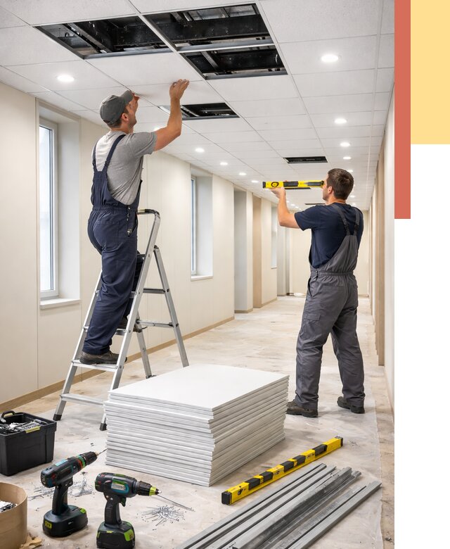 Ремонт потолка Армстронг в Ейске от 4638 руб. — быстро и недорого | ОТДЕЛОЧНИК-Еск