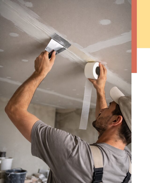 Обработка швов потолка ГКЛ в Ейске от 7730 руб. под ключ | ОТДЕЛОЧНИК-Еск