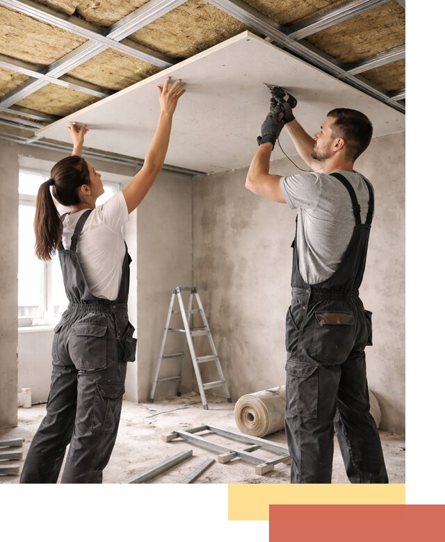 Звукоизоляция потолка из ГКЛ в Ейске профессионально и надежно