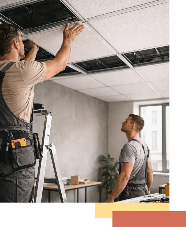 Монтаж потолочной плитки в Ейске качественно и в срок